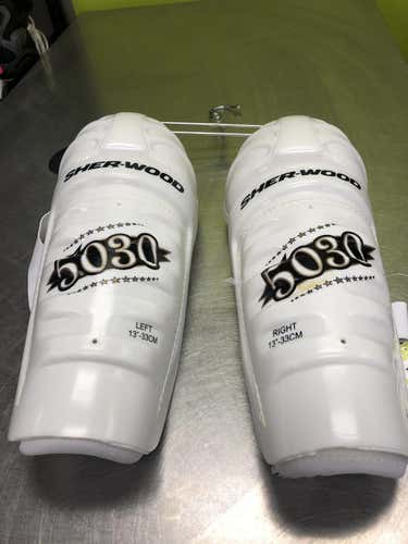 Used Sher-wood 5030 13" Ice Hockey Shin Guards
