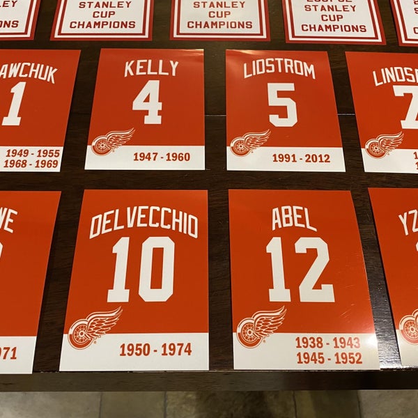 Detroit Red Wings Retired Numbers and Championship Banners…