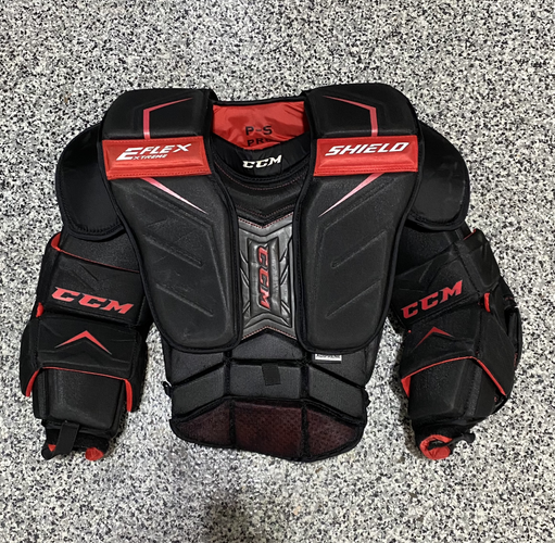 Used Senior Small CCM Extreme Flex Shield Pro Chest and Arm Protector Goalie Chest Protector