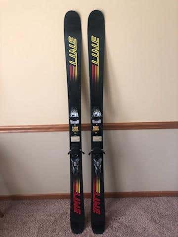 Used Men's 166cm 2018 Line Honey Badger Skis with Marker 11.0 Bindings