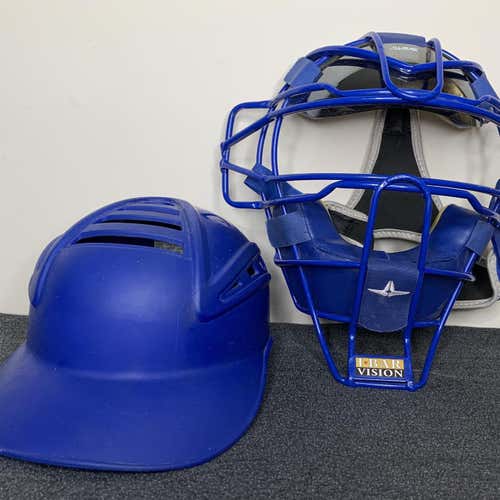 Like new All Star FM25 LMX Catcher's Mask And Wilson Skull Cap Combo