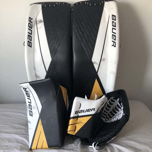 Black Senior 34" Regular Ultrasonic Pro Stock Goalie Full Set