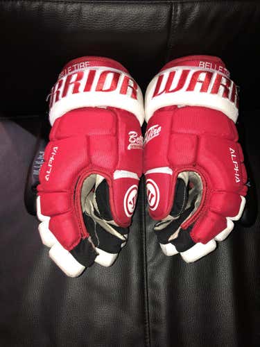 Red Used Senior Warrior Alpha Pro Gloves 14"