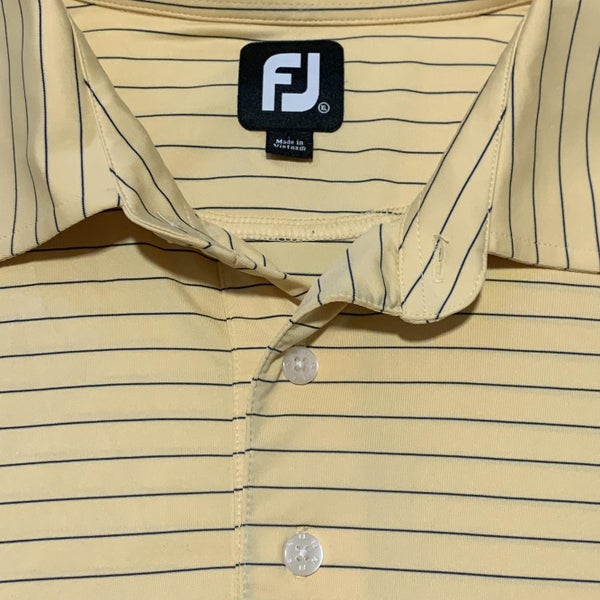 Yellow Striped Adult XL Footjoy Shirt-Like New