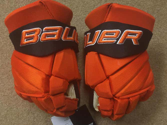 Orange Senior Bauer Vapor Pro Team 14" Pro Stock Gloves