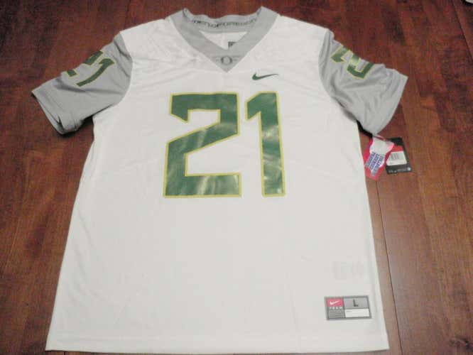 new Nike #21 Oregon Ducks Football Limited Plus Jersey mens Large NWT $150 White
