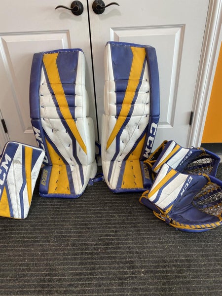 Blue Used Senior 34" CCM Regular Extreme Flex III Goalie Full Set Pro Stock