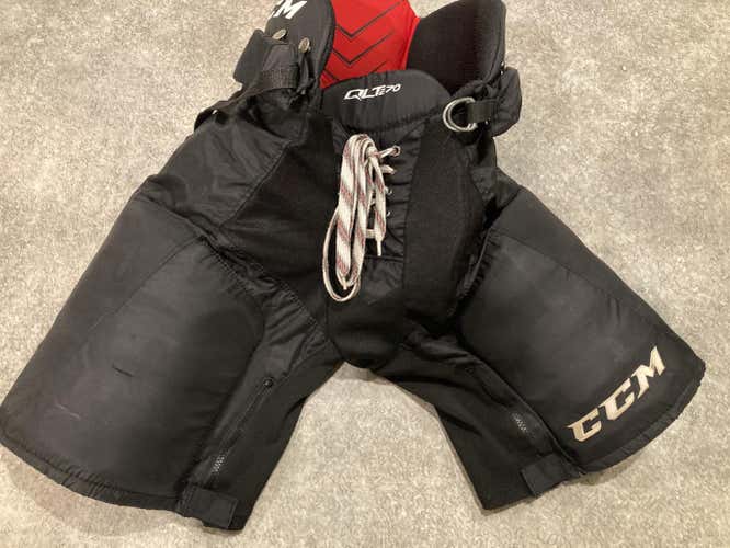 Used Senior Small CCM QLT 270 Hockey Pants (Black)