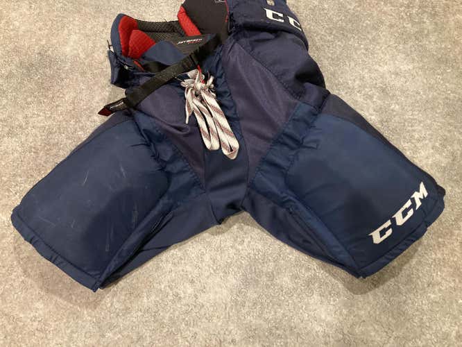 Used Senior Small CCM JetSpeed FT390 Hockey Pants (Blue)