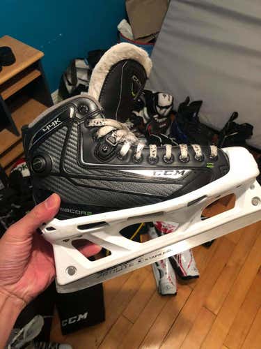 Used Senior CCM Ribcor 44k Goalie Skates Extra Wide Width Size 7