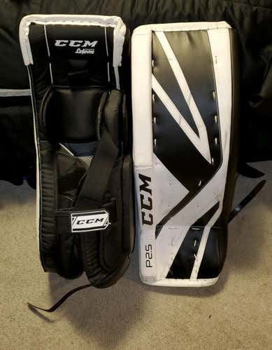 Black Intermediate 30" CCM Premier P2.5  Goalie Leg Pads