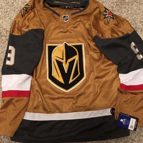 “New” Vegas Golden Knights 3rd Jersey! Gold Adult Size 52 Adidas Jersey