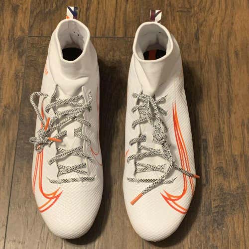 Nike Vapor Untouchable Pro 3 Men's Football Cleats White/Orange/Camo Size 12