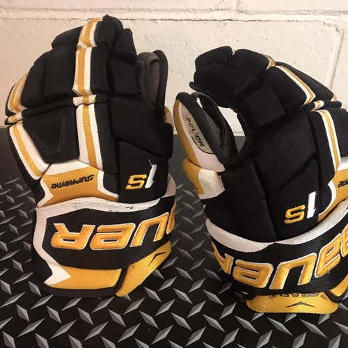 Black Senior Bauer Supreme 1S 14" Gloves