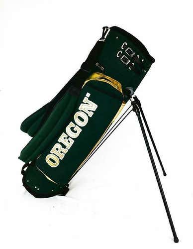 Jones Sports Co. Classic Green/Yellow Oregon Ducks 3-Way Carry/Stand Golf Bag