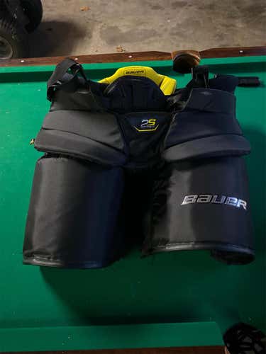 Black Senior XL Bauer Pro Stock Goalie Pants