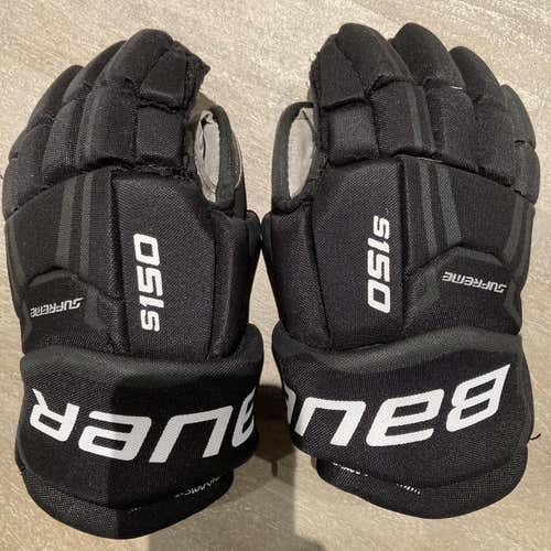 Black Junior Bauer Supreme 150 12" Gloves
