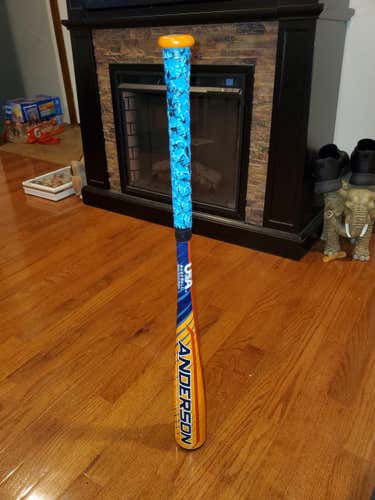 Used 1 at bat Kid Pitch (9YO-13YO) 2019 Anderson Alloy Bat (-10) 19 oz 29"
