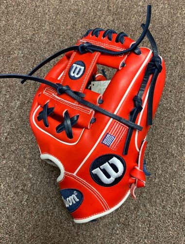 Wilson A2000 1788 11.25" Custom USA Infield Baseball Glove - Red White Blue