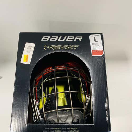 Red New Large Bauer Re-Akt Helmet
