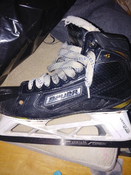 Used Senior Bauer Supreme 2s Pro Hockey Goalie Skates Regular Width Size 7