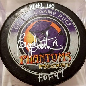 BRYAN TROTTIER Youngstown Phantoms NAHL AUTOGRAPHED Signed Used Puck