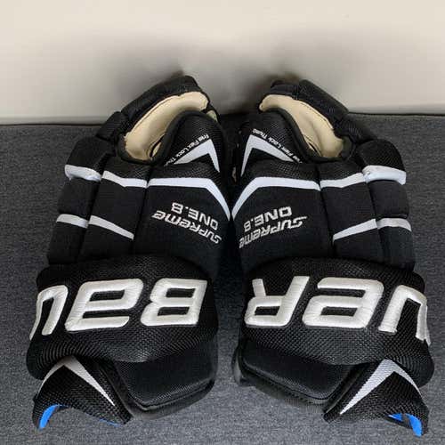 Never used black/White Bauer Supreme One.8 14" Gloves