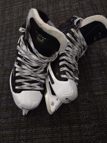 Used Senior CCM RibCor 44K Hockey Goalie Skates Extra Wide Width Size 8