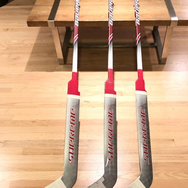 3-Pack Pro Stock Bauer Supreme 2S Lite Goalie Sticks - NHL Used - Mcilhinney - 26” Paddle