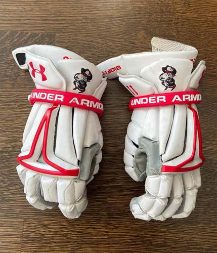 BU Lacrosse Team Issued Under Armour Biofit Gloves Size 13