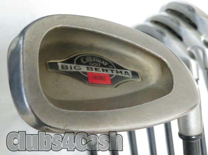 Callaway Big Bertha Irons 1996 Graphite RCH 96 FIRM Flex 2-P+Sw