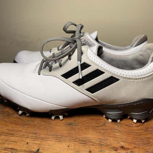 White Men's Size 9.0 (Women's 10) Adidas Golf Shoes