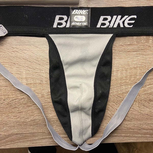 Used Bike Jockstrap With Cup - Black/Grey