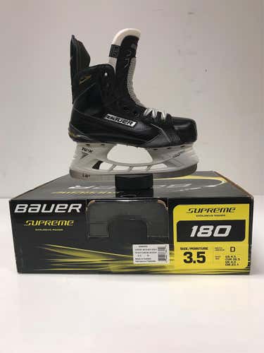 Junior Bauer Supreme 180 Regular Width  Size 3.5 Hockey Skates