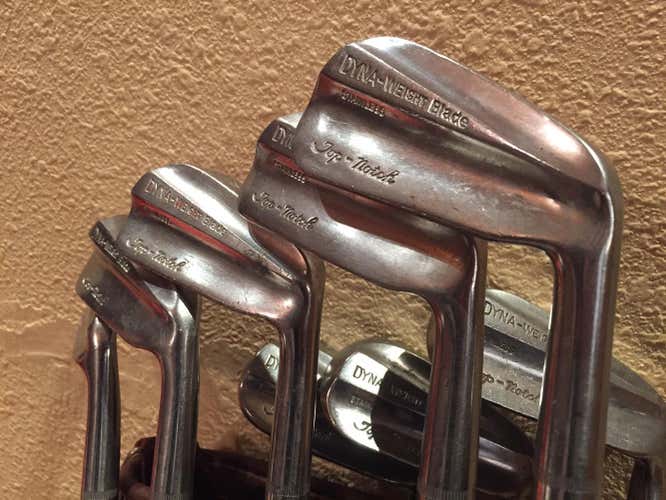 Used (Vintage 1950-51) Men's Wilson Right Handed Dyna-Weight Top Notch 2-9 Iron Set Steel Shaft