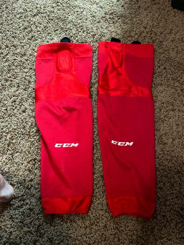 Red Senior CCM hockey socks