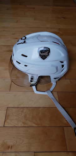 White Used Medium CCM Resistance Helmet Pro Stock