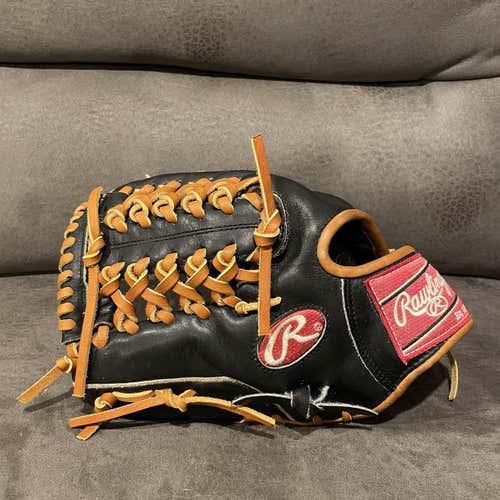 Black Used Left Hand Throw Heart of the Hide 11.5" Baseball Glove