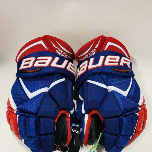 Royal, Red, & White Senior Bauer Vapor 1X 14" Gloves