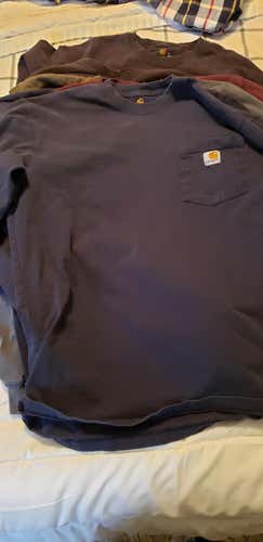 Carhartt Men's Med Navy LST-Shirt