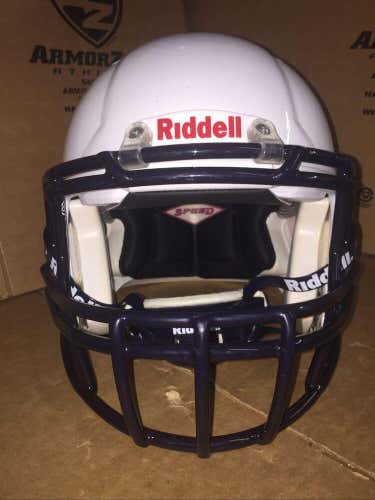 USED RIDDELL ADULT SPEED FOOTBALL HELMET - SMALL - WHITE METALLIC