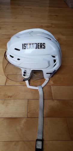 White Used Medium CCM Resistance Helmet Pro Stock