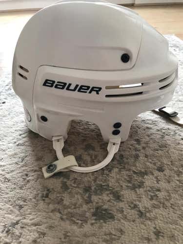 White Used Large Bauer 4500 Pro Stock Helmet