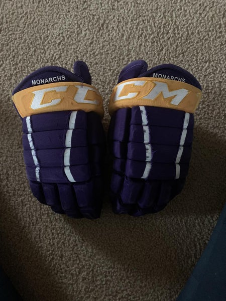 Purple Used Senior CCM HG4PC Gloves 14"