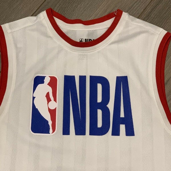 NBA Basketball Logo Jersey Adult Small White Retro Jerry West Pro