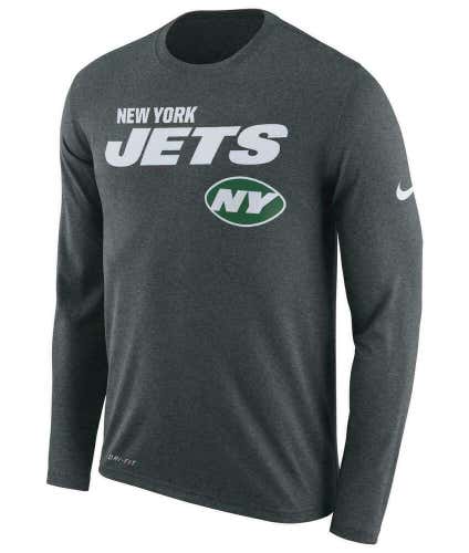 NIKE new york JETS SIDELINE LEGEND LONG SLEEVE t-shirt CD4315-071 3XL NFL