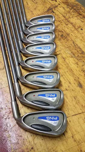 Used Men's Ping Right Handed G2 Iron Set Stiff Flex Graphite Shaft