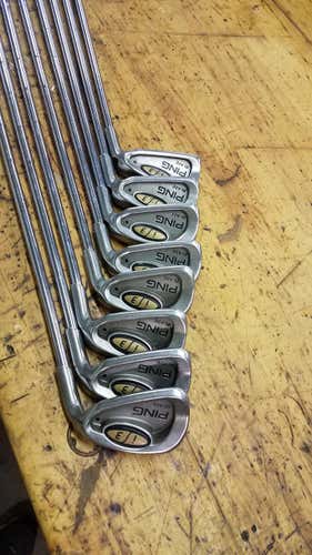 Used Men's Ping Right Handed i3 Blade Iron Set Stiff Flex Steel Shaft