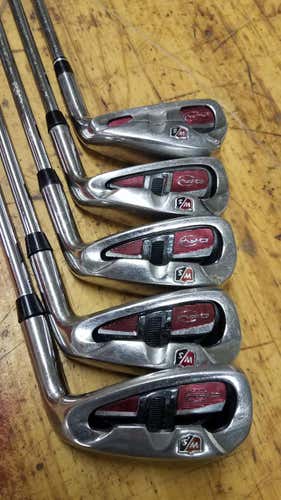 Used Men's Wilson Staff Right Handed D-Fy Iron Set Regular Flex Steel Shaft