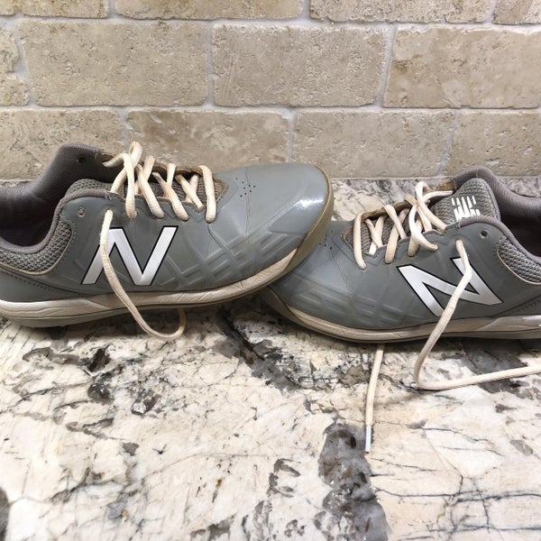 Gray New Balance Youth Molded Cleats Low Cut